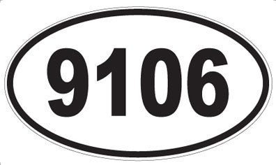 9106 - Oval Sticker