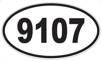 9107 - Oval Sticker