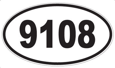 9108 - Oval Sticker