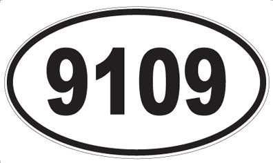 9109 - Oval Sticker