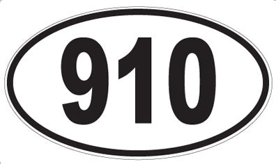 910 - Oval Sticker