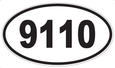 9110 - Oval Sticker