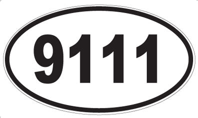 9111 - Oval Sticker