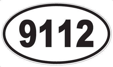 9112 - Oval Sticker