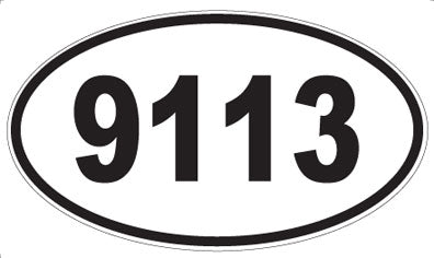 9113 - Oval Sticker