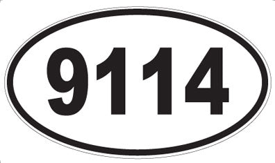 9114 - Oval Sticker