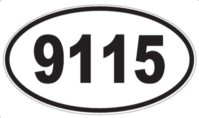 9115 - Oval Sticker