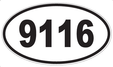 9116 - Oval Sticker