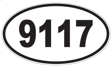 9117 - Oval Sticker