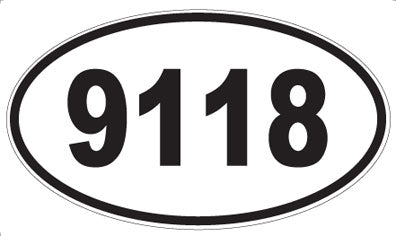 9118 - Oval Sticker