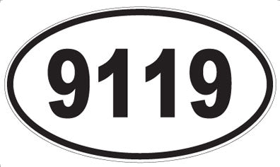 9119 - Oval Sticker
