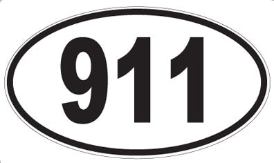 911 - Oval Sticker