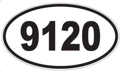 9120 - Oval Sticker