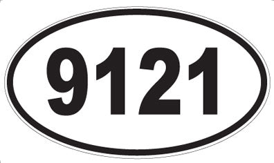 9121 - Oval Sticker