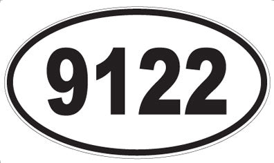 9122 - Oval Sticker
