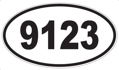 9123 - Oval Sticker