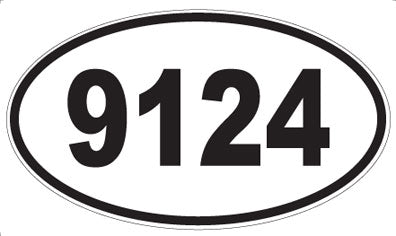 9124 - Oval Sticker