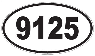 9125 - Oval Sticker