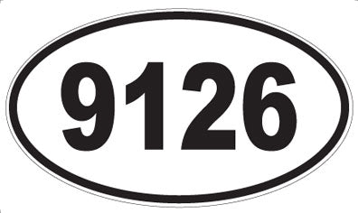 9126 - Oval Sticker