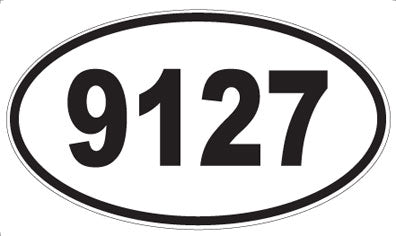 9127 - Oval Sticker