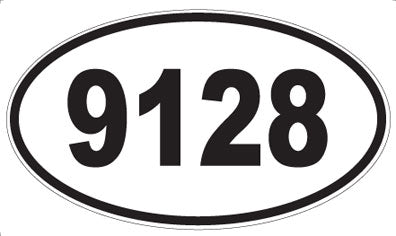 9128 - Oval Sticker