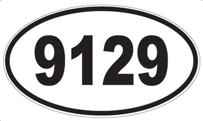 9129 - Oval Sticker