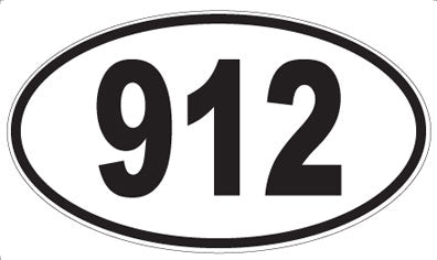 912 - Oval Sticker