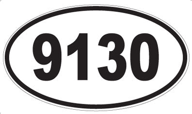 9130 - Oval Sticker