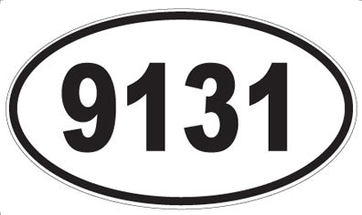 9131 - Oval Sticker