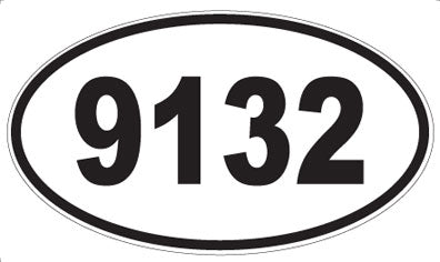 9132 - Oval Sticker