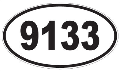 9133 - Oval Sticker