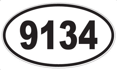 9134 - Oval Sticker