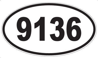 9136 - Oval Sticker