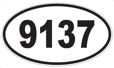 9137 - Oval Sticker