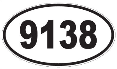 9138 - Oval Sticker