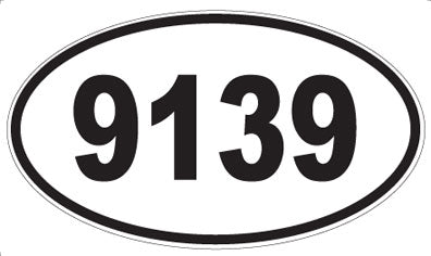 9139 - Oval Sticker