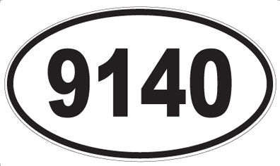 9140 - Oval Sticker