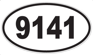 9141 - Oval Sticker