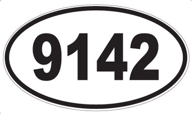 9142 - Oval Sticker