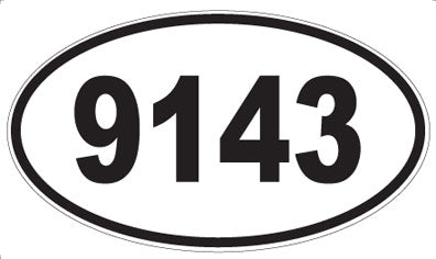 9143 - Oval Sticker