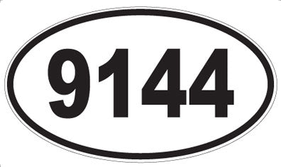 9144 - Oval Sticker
