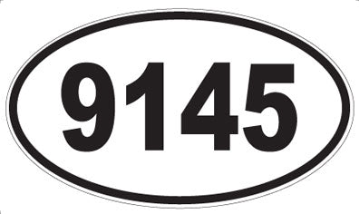 9145 - Oval Sticker