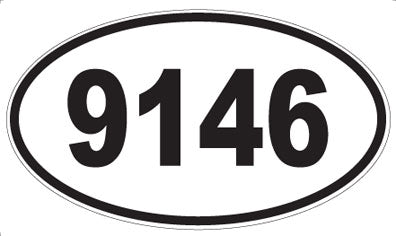 9146 - Oval Sticker