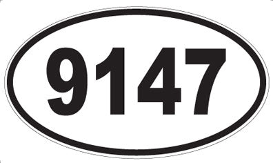 9147 - Oval Sticker