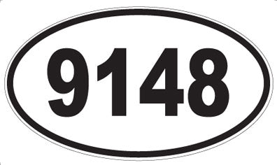9148 - Oval Sticker