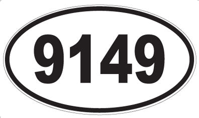 9149 - Oval Sticker