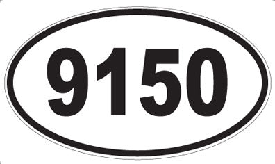 9150 - Oval Sticker