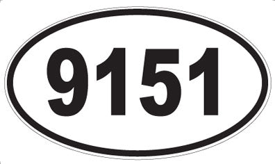 9151 - Oval Sticker