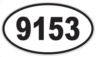 9153 - Oval Sticker