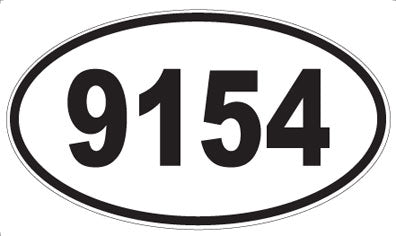 9154 - Oval Sticker